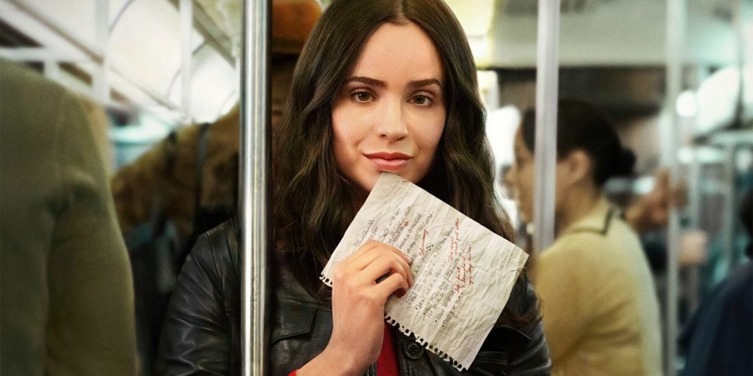 Sofia Carson as Alex in Netflix’s The Life List, walking through Manhattan on her self-discovery journey.
